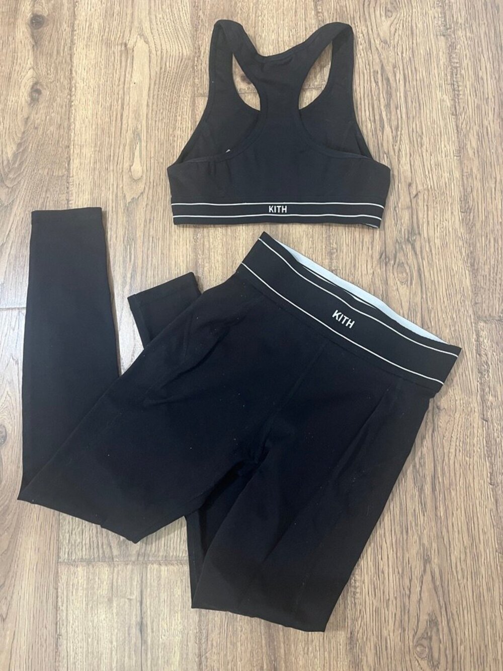 Kith Sports Bra & Leggings Black 2 Pc Set Size Small